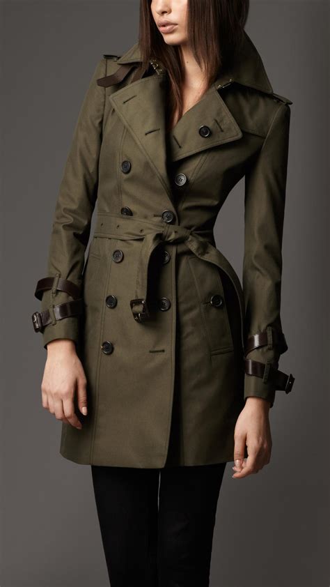 burberry dark green trench|burberry trench women.